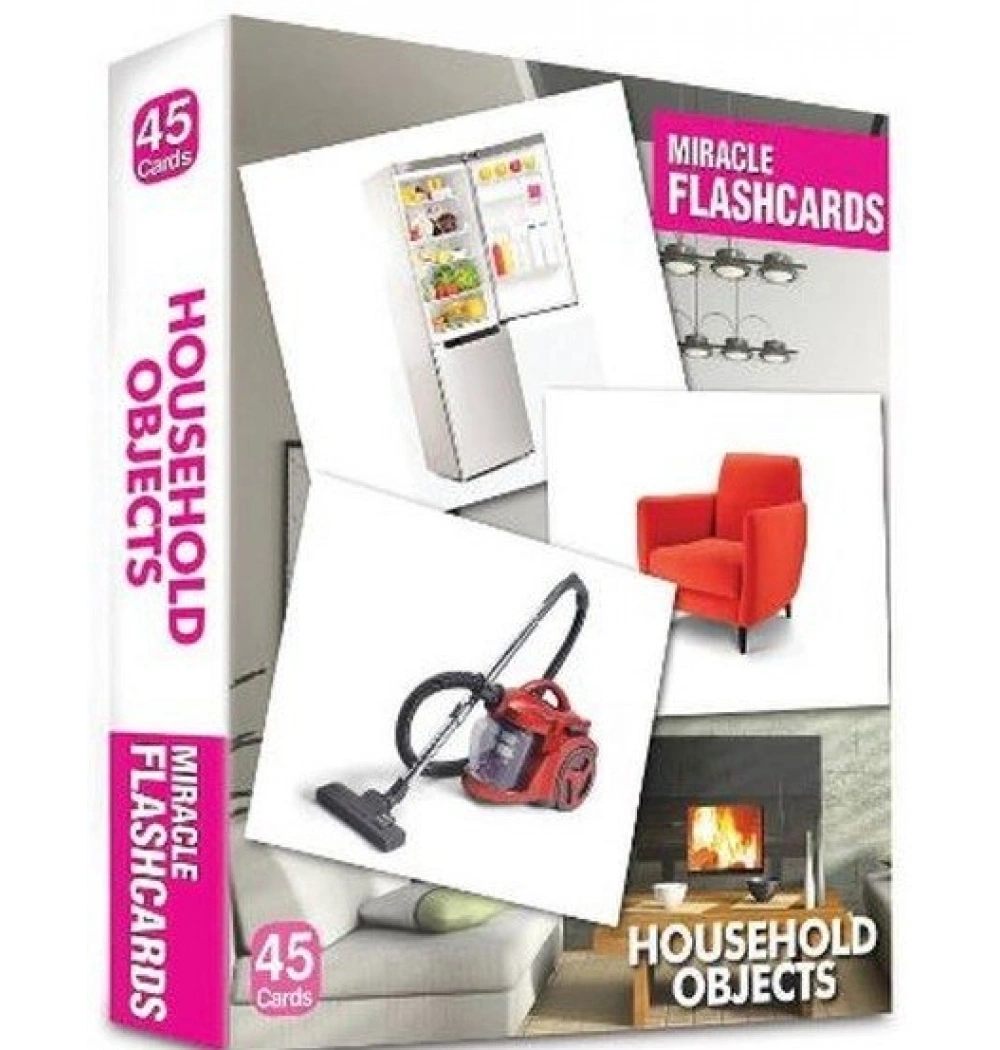 Mıracle Flashcards Household Objects 45 Cards Mk