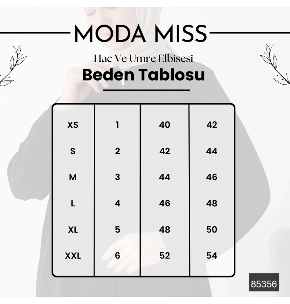 Modamiss Aerobin Kumaş Bayan Hac ve Umre Elbisesi (2 Parça) - Bej