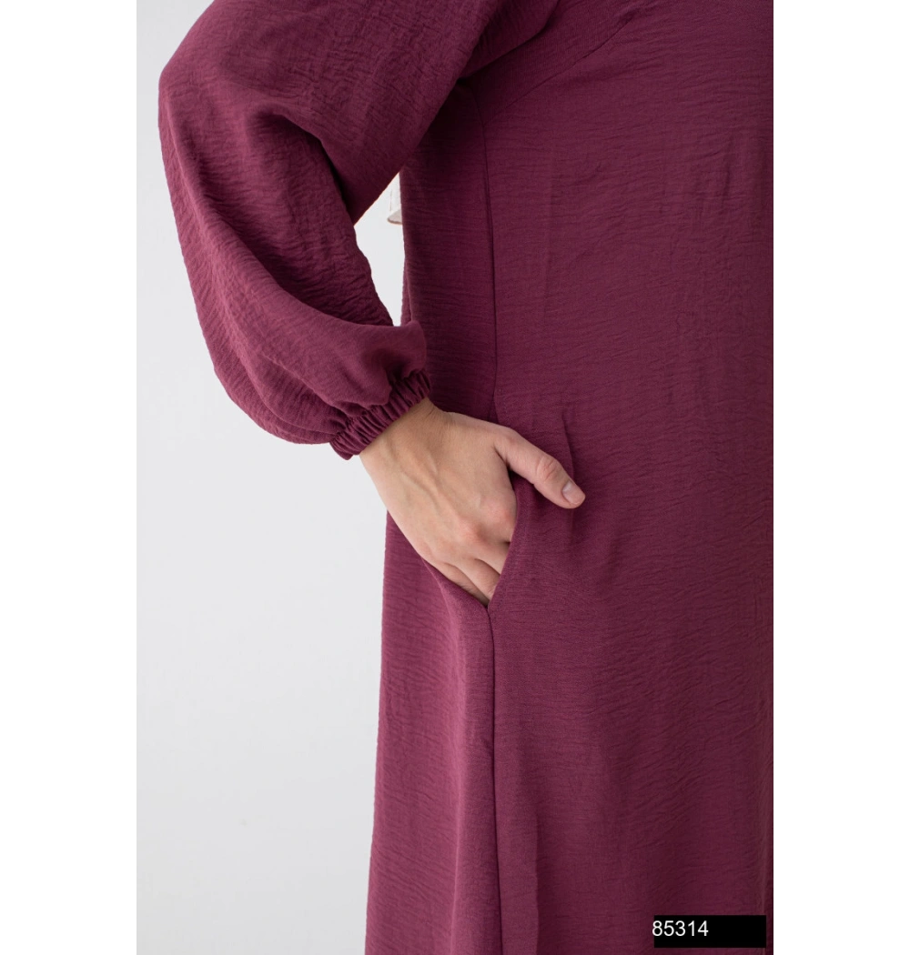 Modamiss Aerobin Kumaş Bayan Hac ve Umre Elbisesi (2 Parça) - Gül Kurusu