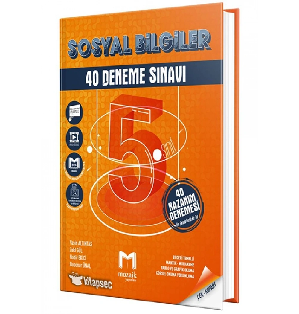 Mozaik 5.Sınıf Sosyal Bilgiler 40 Deneme Sınavı