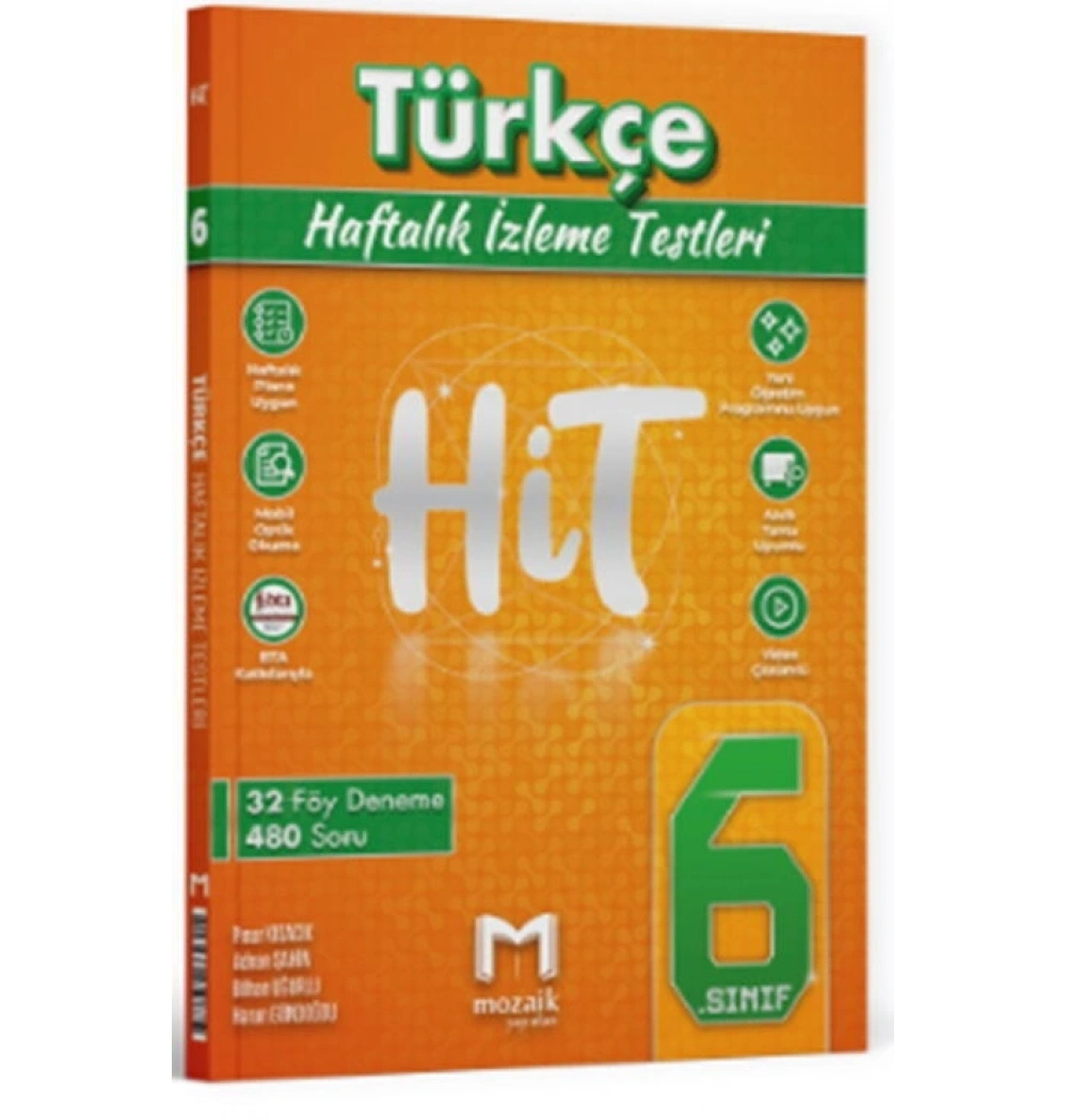 Mozaik 6. Sınıf Türkçe Haftalık İzleme Testleri