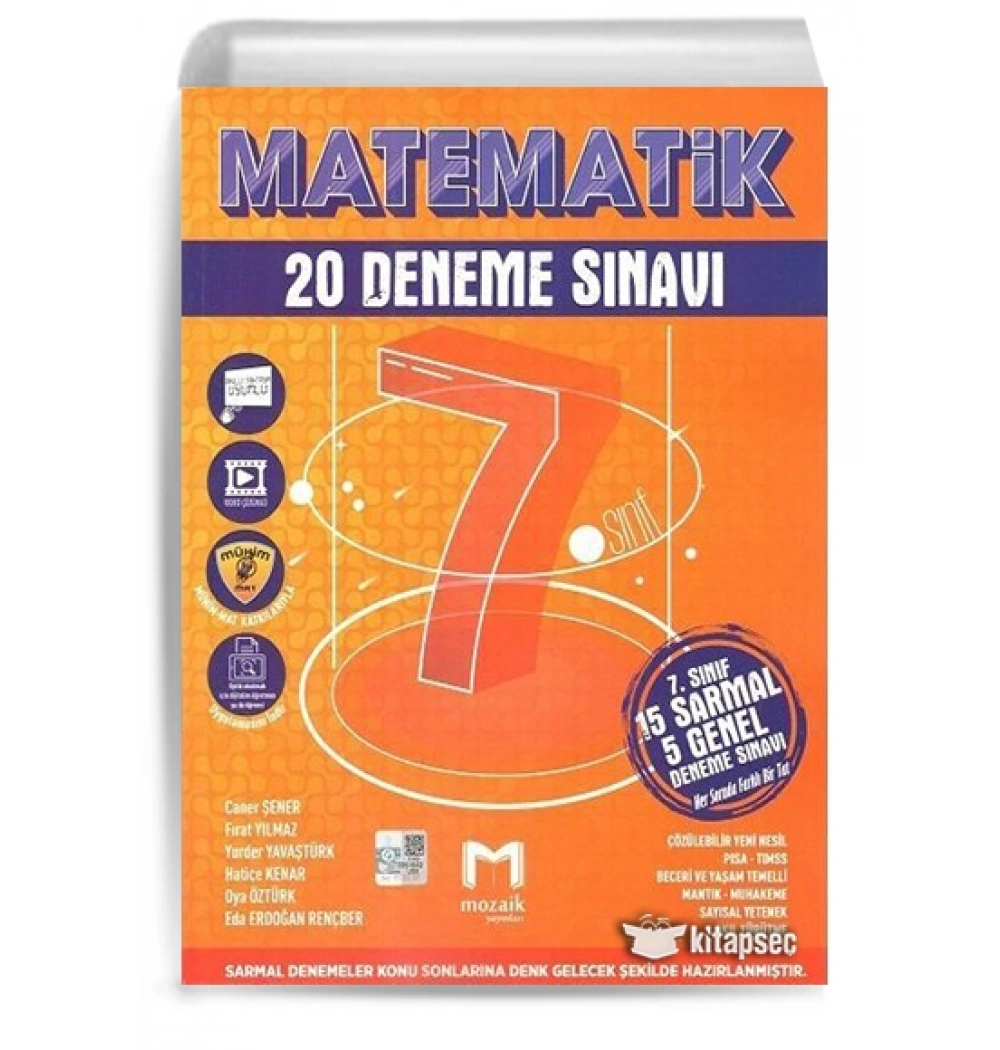 Mozaik 7.Sınıf Matematik 20 Deneme Sınavı