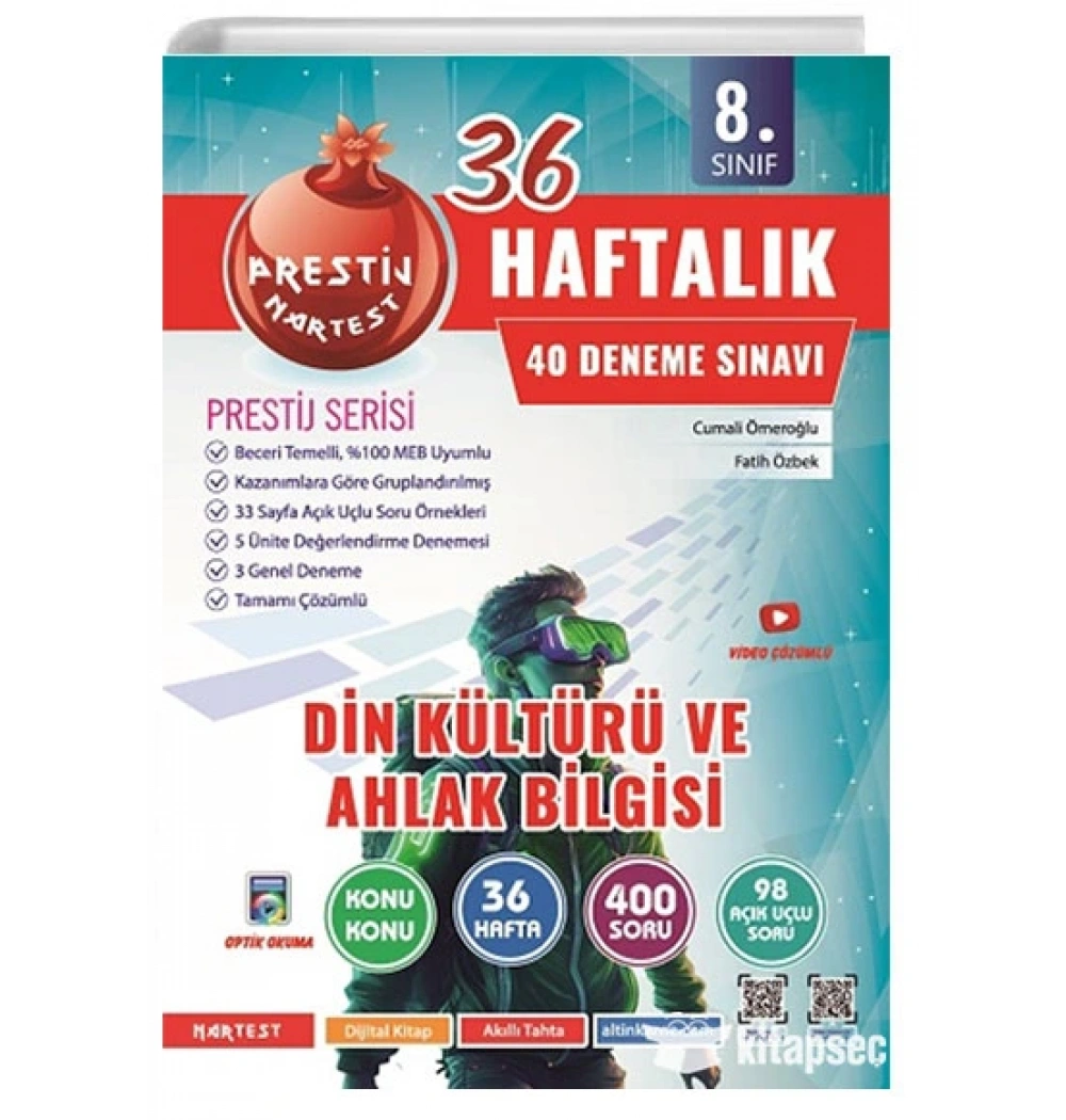 Nartest 8.Sınıf Din Kültürü 36 Haftalık Deneme Ler Prestij Serisi
