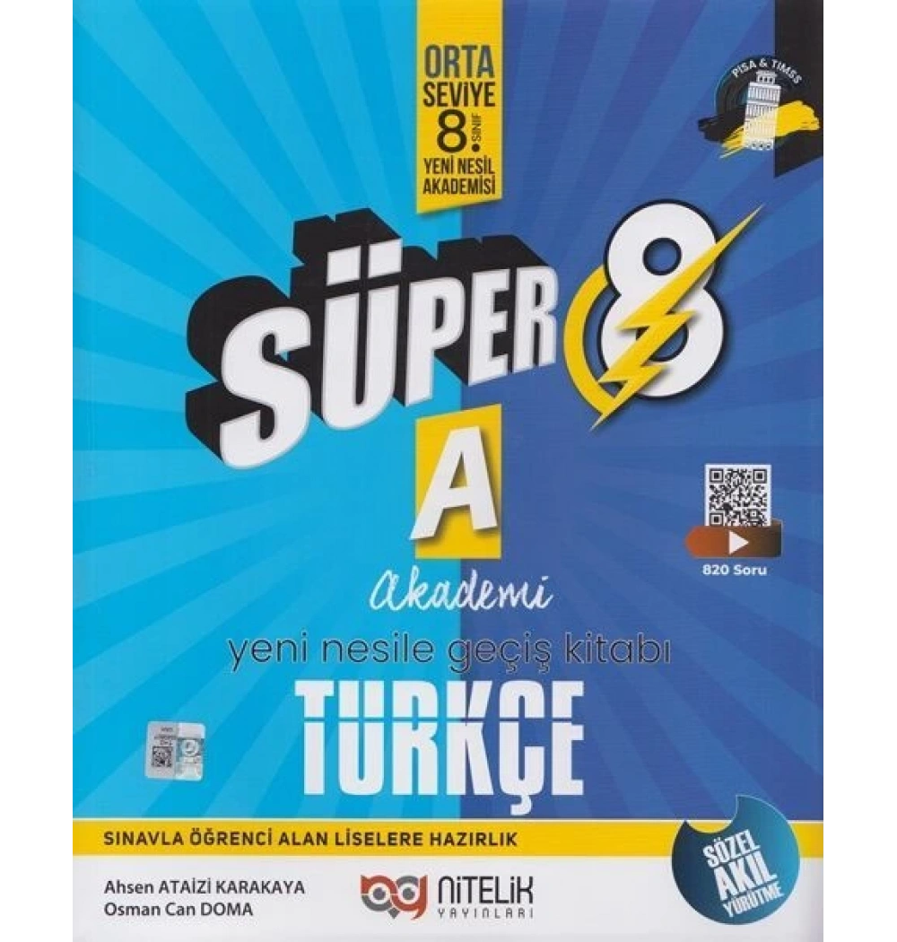Nitelik 8.Sınıf Türkçe A Yeni Nesile Geçiş Kitabı Orta Seviye