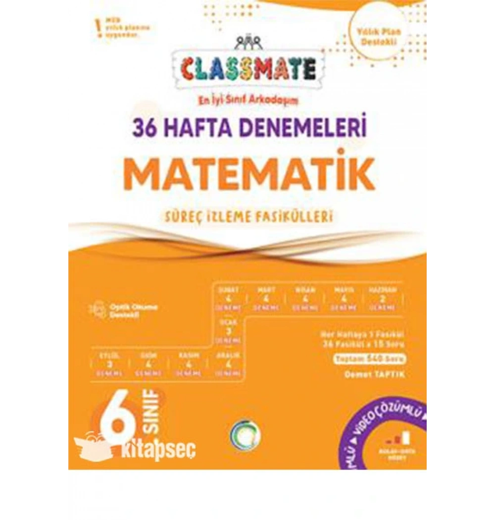 Okyanus 6. Sınıf Matematik 36 Hafta Denemeleri Classmate