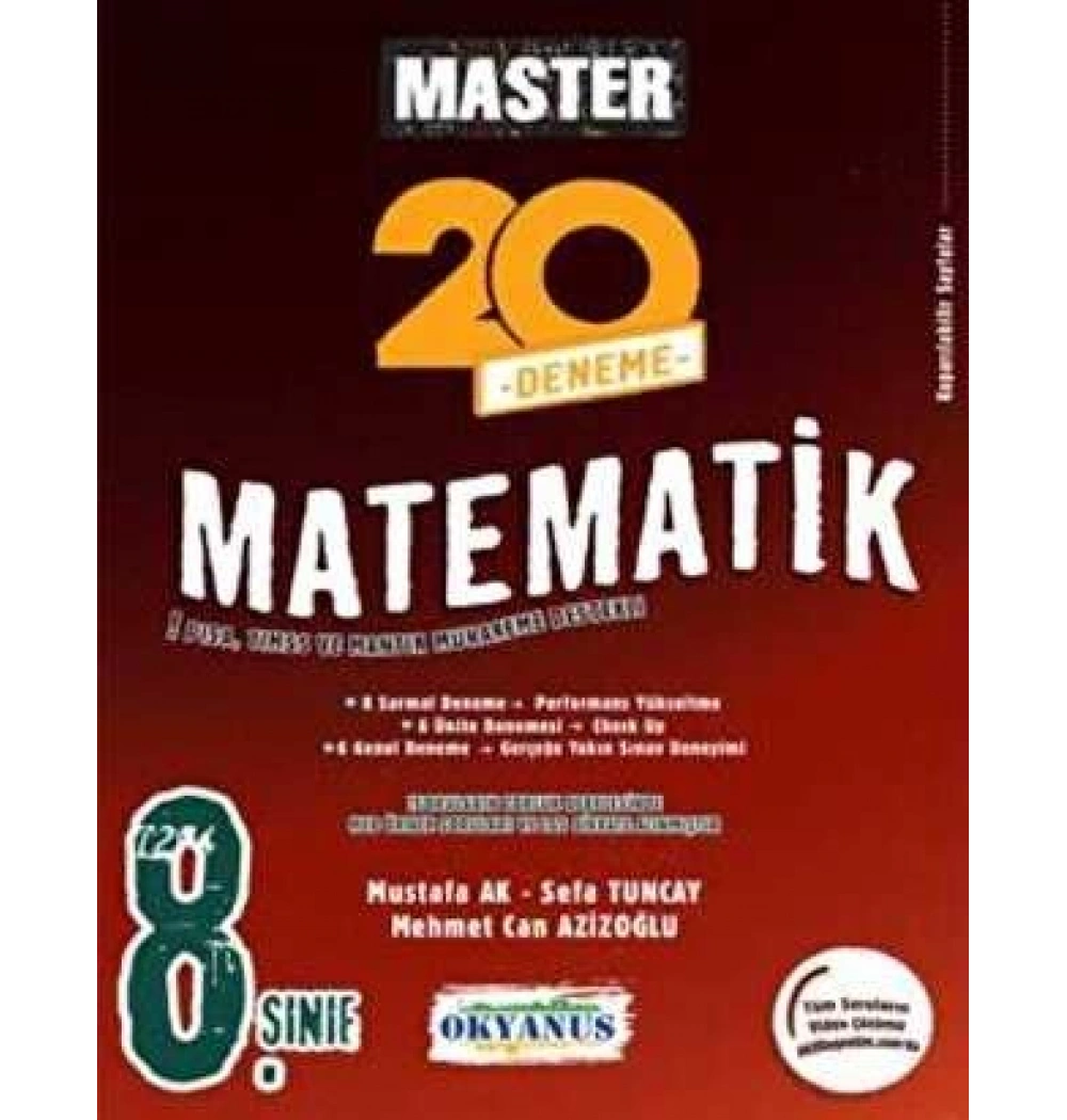 Okyanus 8.Sınıf Matematik Master 20 Deneme