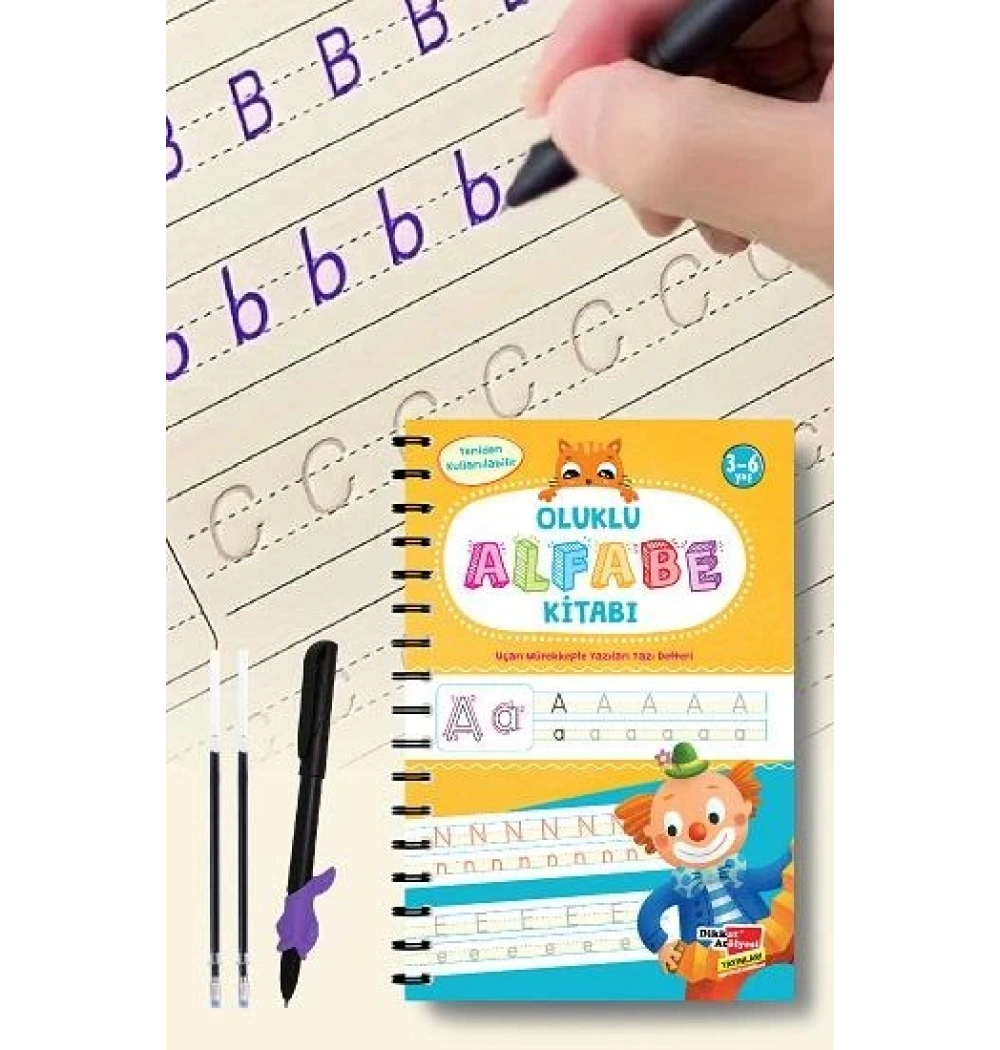 Oluklu Alfabe Kitabı 3-6 yaş Dikkat Atölyesi