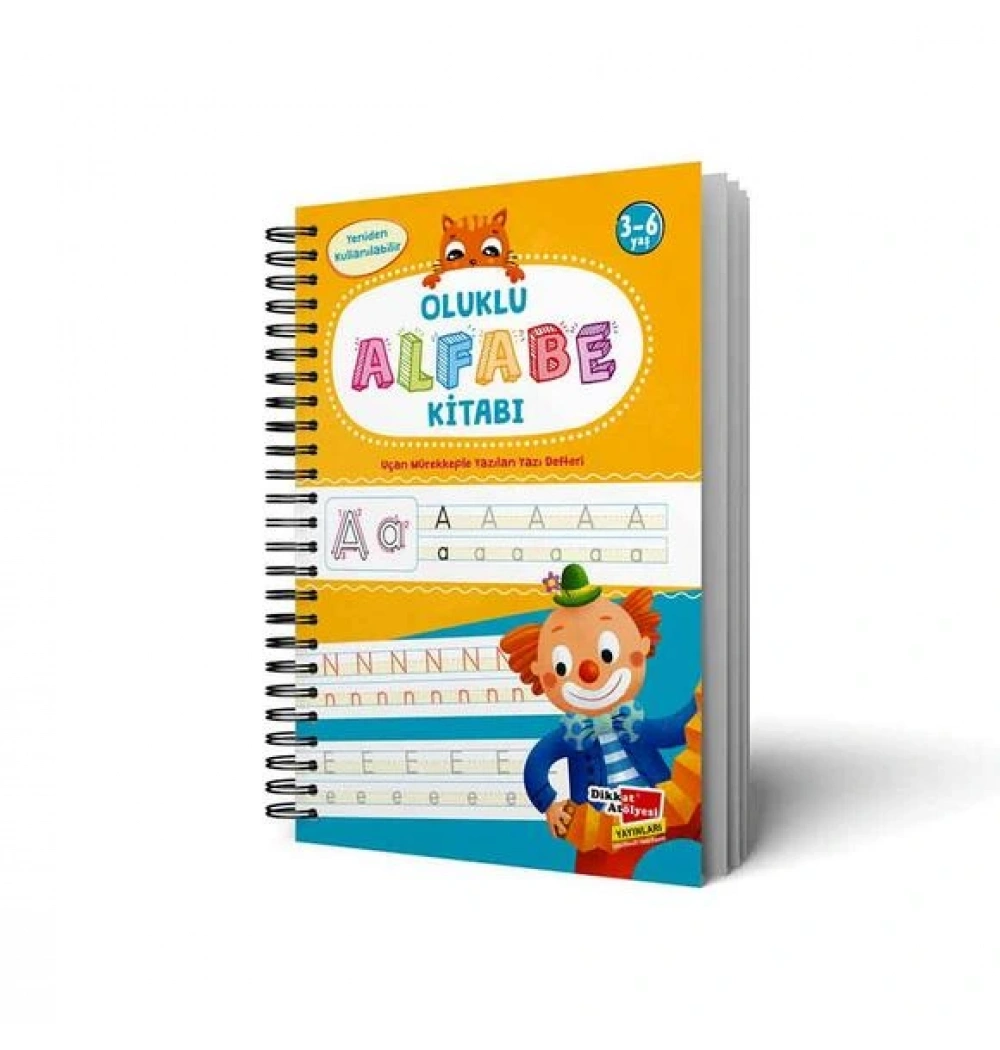 Oluklu Alfabe Kitabı 3-6 yaş Dikkat Atölyesi