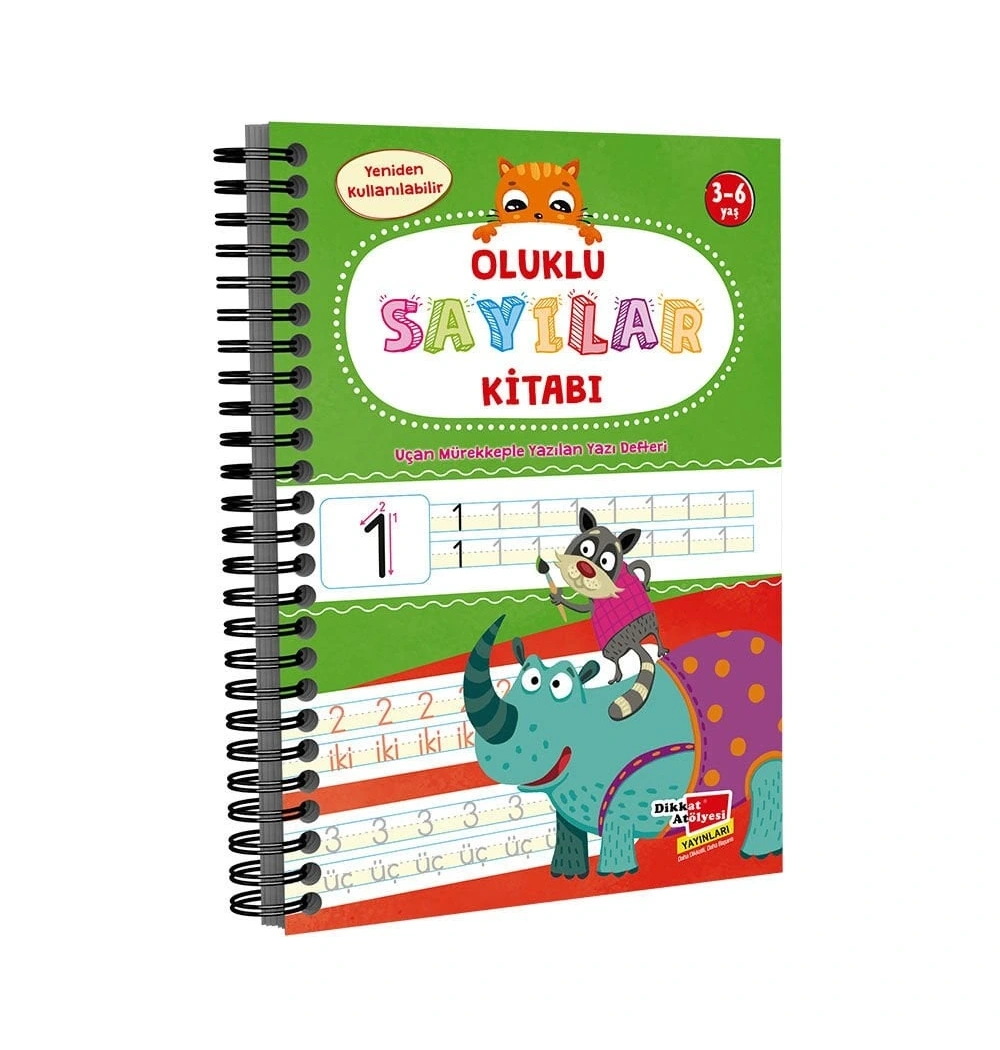 Oluklu Sayılar Kitabı 3-6 Yaş Dikkat Atölyesi