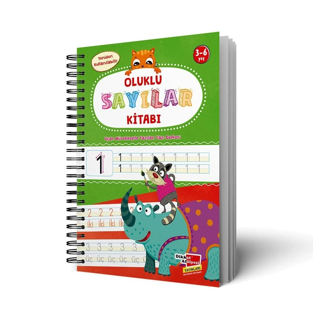 Oluklu Sayılar Kitabı 3-6 Yaş Dikkat Atölyesi