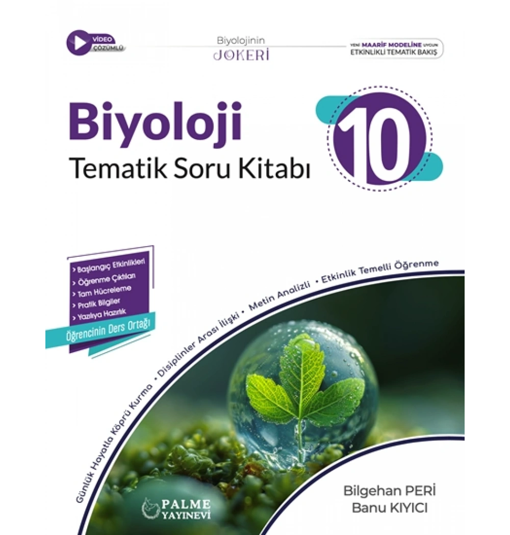 Palme 10.Sınıf Joker Biyoloji Tematik Soru Kitabı