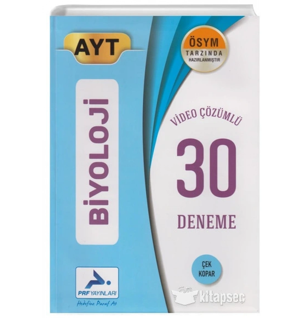 Paraf Ayt Biyoloji 30 Video Çözümlü Deneme