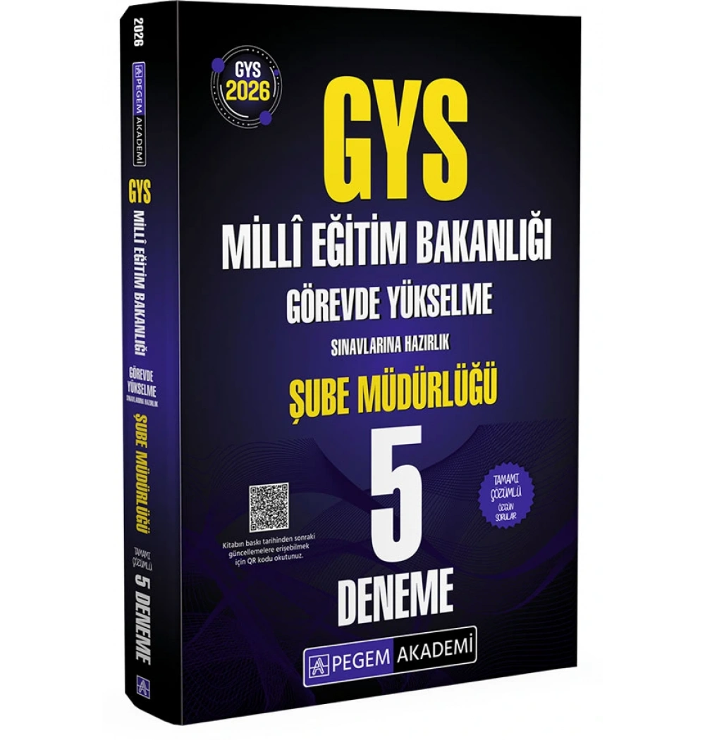 Pegem 2026 Gys Milli Eğitim Bakanlığı Görevde Yükselme Şube Müdürlüğü 5 Deneme