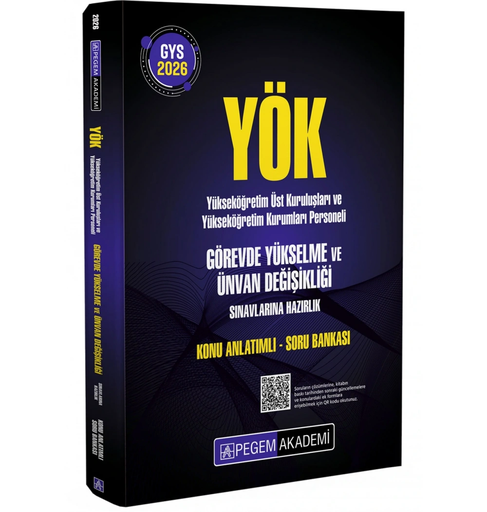 Pegem 2026 Gys Yök Görevde Yükselme Ünvan Değişikliği Konu Anlatımlı Soru Bankası