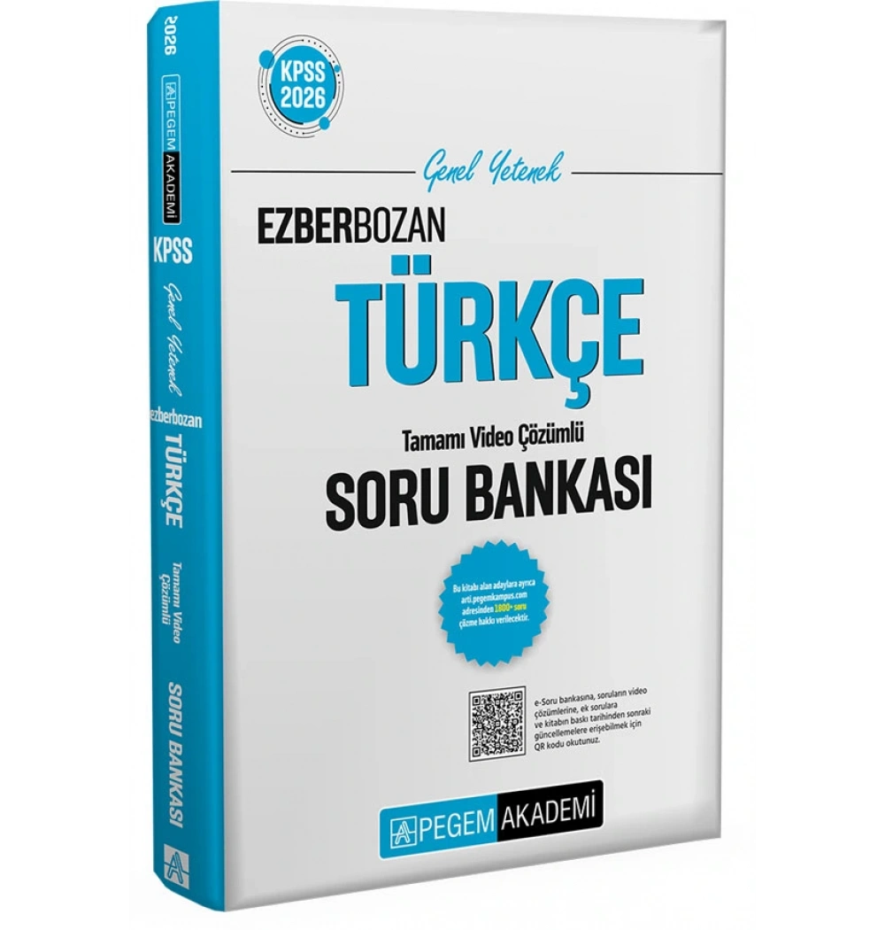 Pegem 2026 Kpss Gy Ezberbozan Türkçe Soru Bankası Video Çözümlü