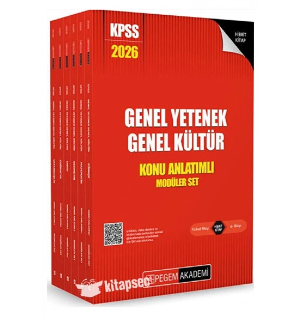 Pegem 2026 Kpss Gy Gk Lisans Konu Anlatımlı Modüler Set 6 Kitap