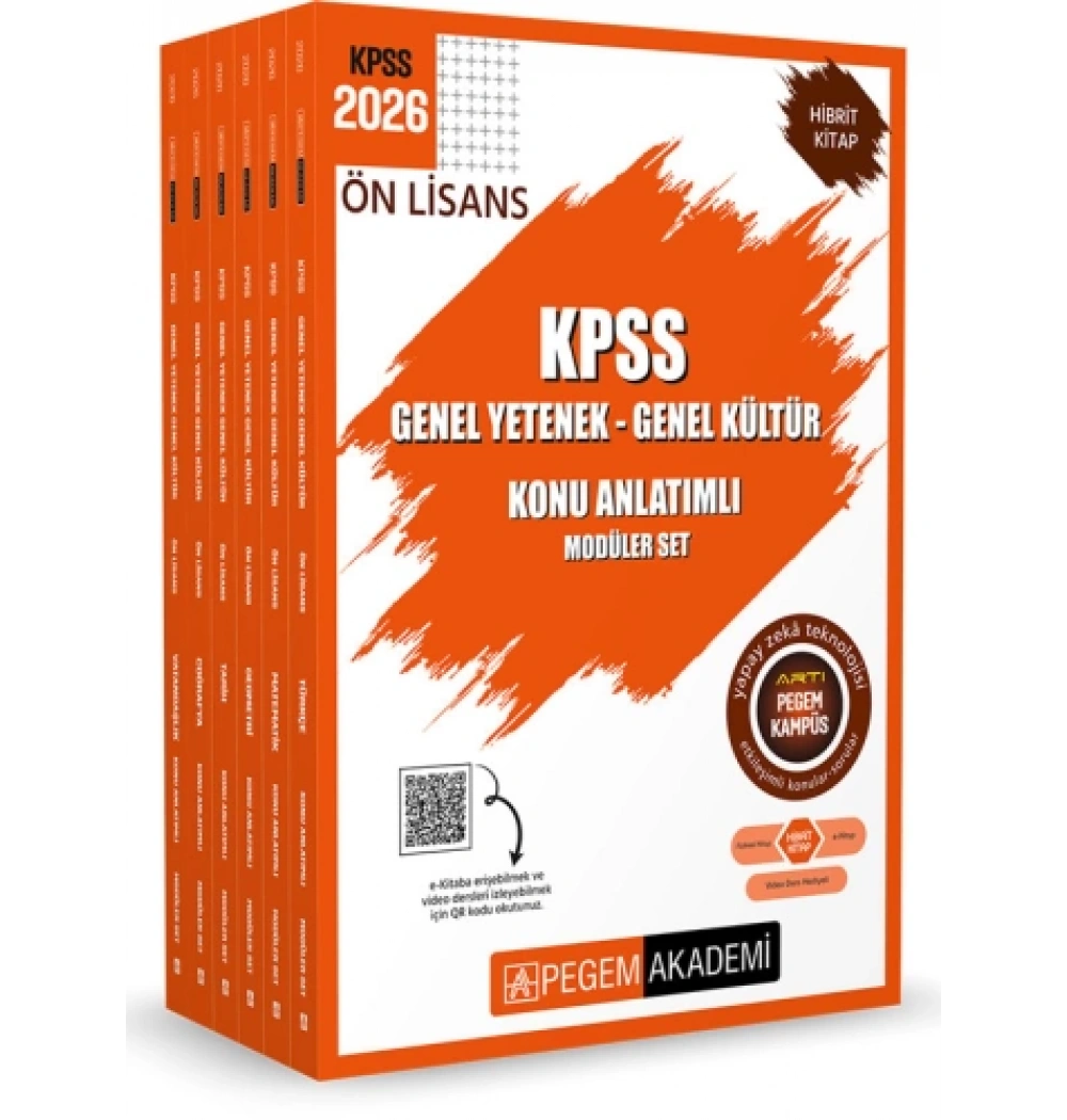 Pegem 2026 Kpss Önlisans Gy Gk Konu Anlatimli 6 Li Modüler Set