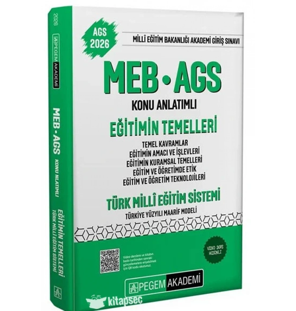 Pegem 2026 Meb Ags Konu Anlatımlı Eğitimin Temelleri