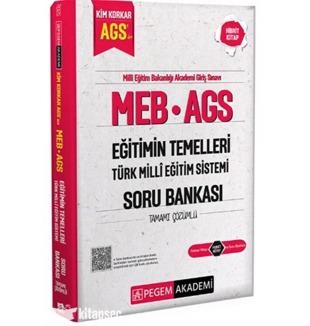 Pegem Kim Korkar Meb Ags Eğitimin Temelleri Soru Bankası