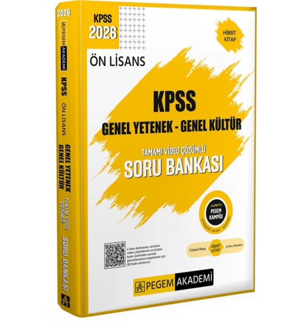 Pegem Kpss 2026 Önlisans Gy Gk Video Çözümlü Soru Bankası
