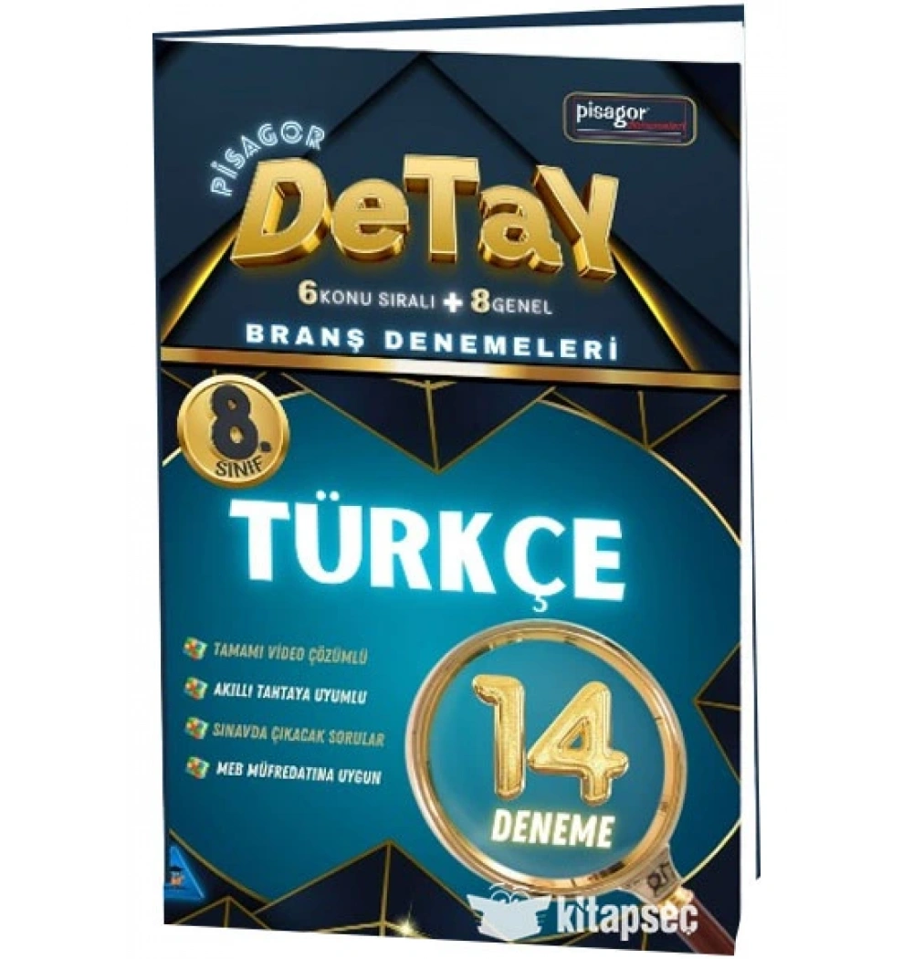 Pisagor Detay 8.Sınıf Türkçe 14 Deneme Zeka Küpü
