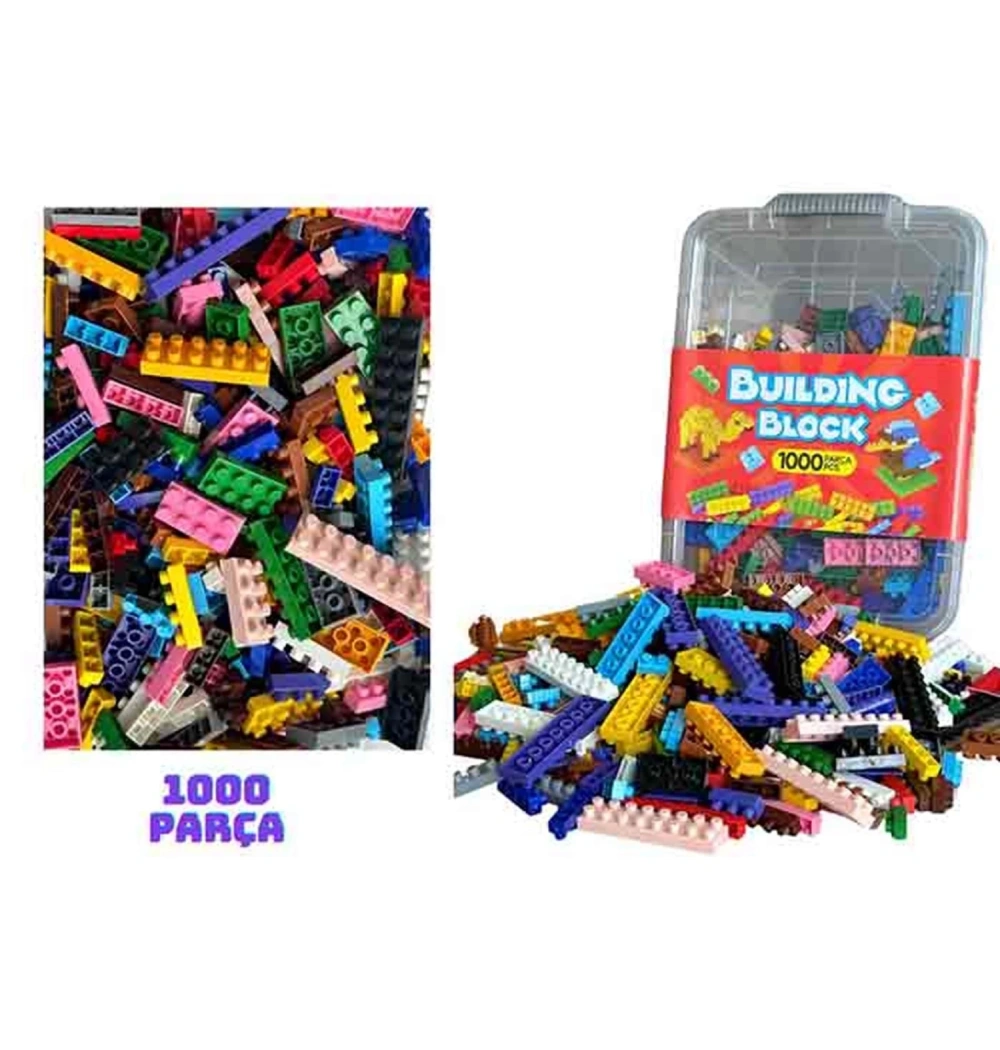 PLASTİK KUTUDA BULDING BLOKS 1000 PARÇA