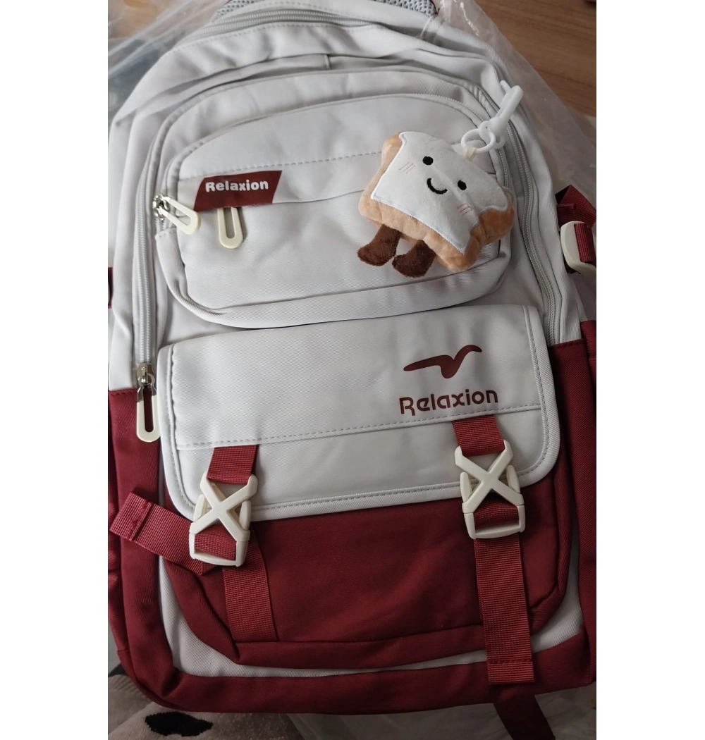 Relaxıon Premium Bordo Sırt Çantası 2463 Öz Kara