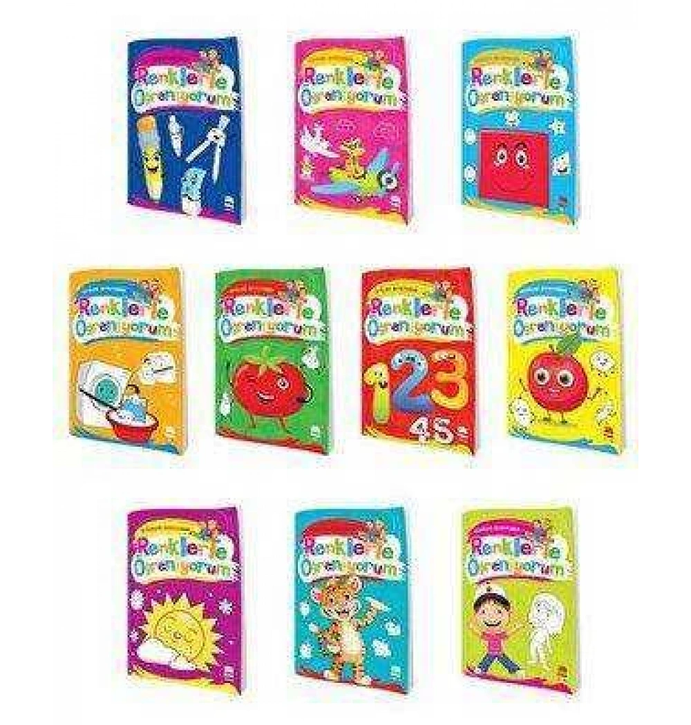 Renklerle Öğreniyorum Boyama 10 Kitap Emaçocuk