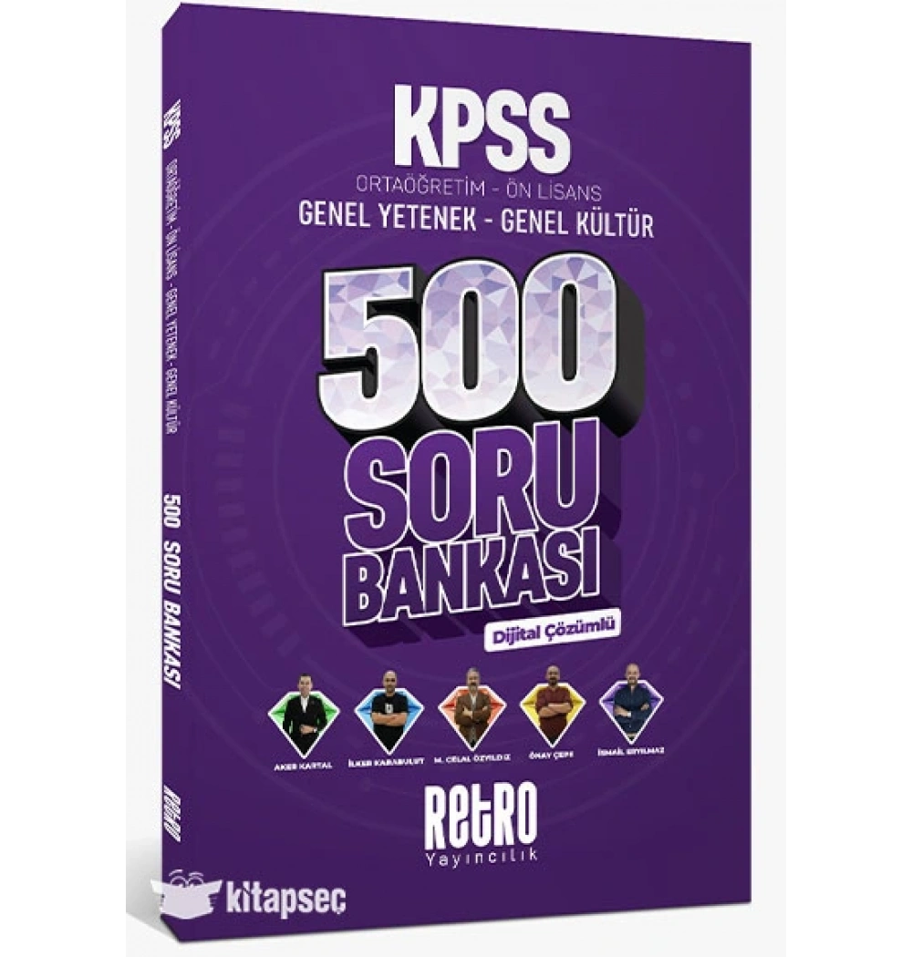RETRO KPSS GY GK ORTAÖĞRETİM ÖNLİSANS 500 SORU BANKASI