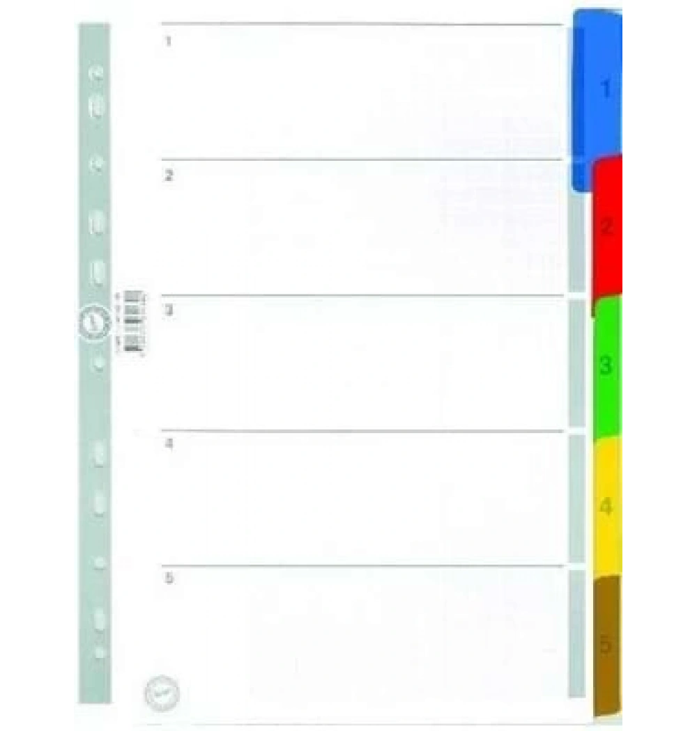 Serve Ayraç Klasik 1-5 Rakam - Renkler