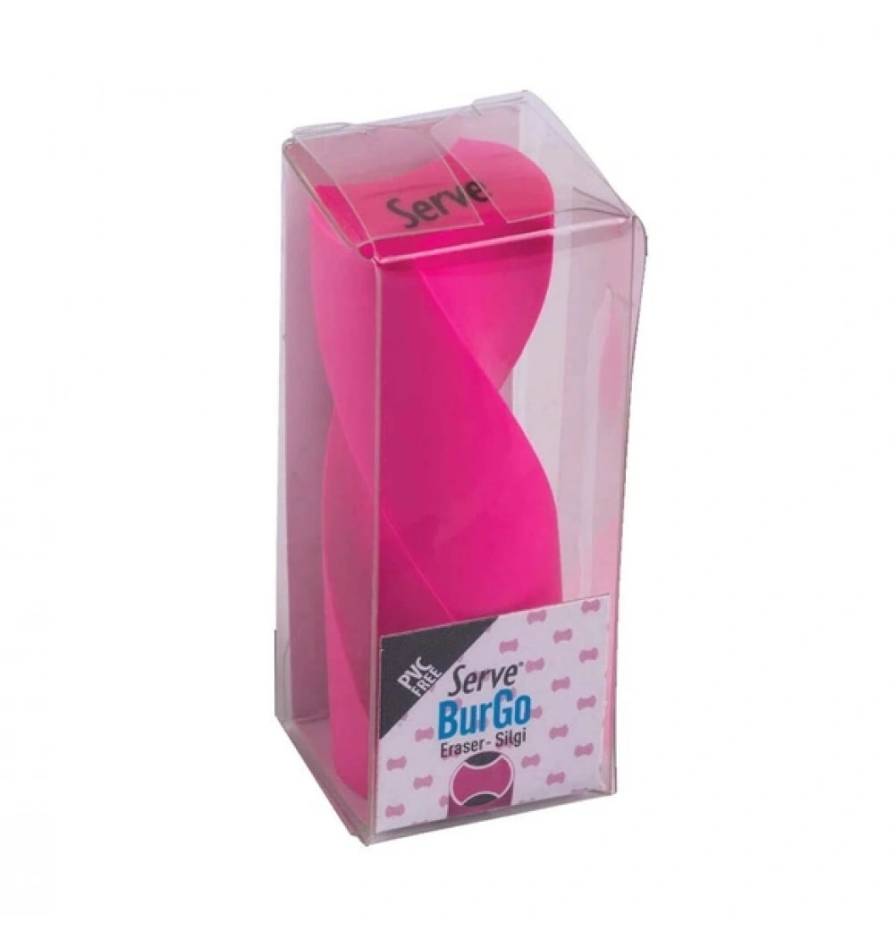 Serve Burgu Fosforlu Silgi Pembe
