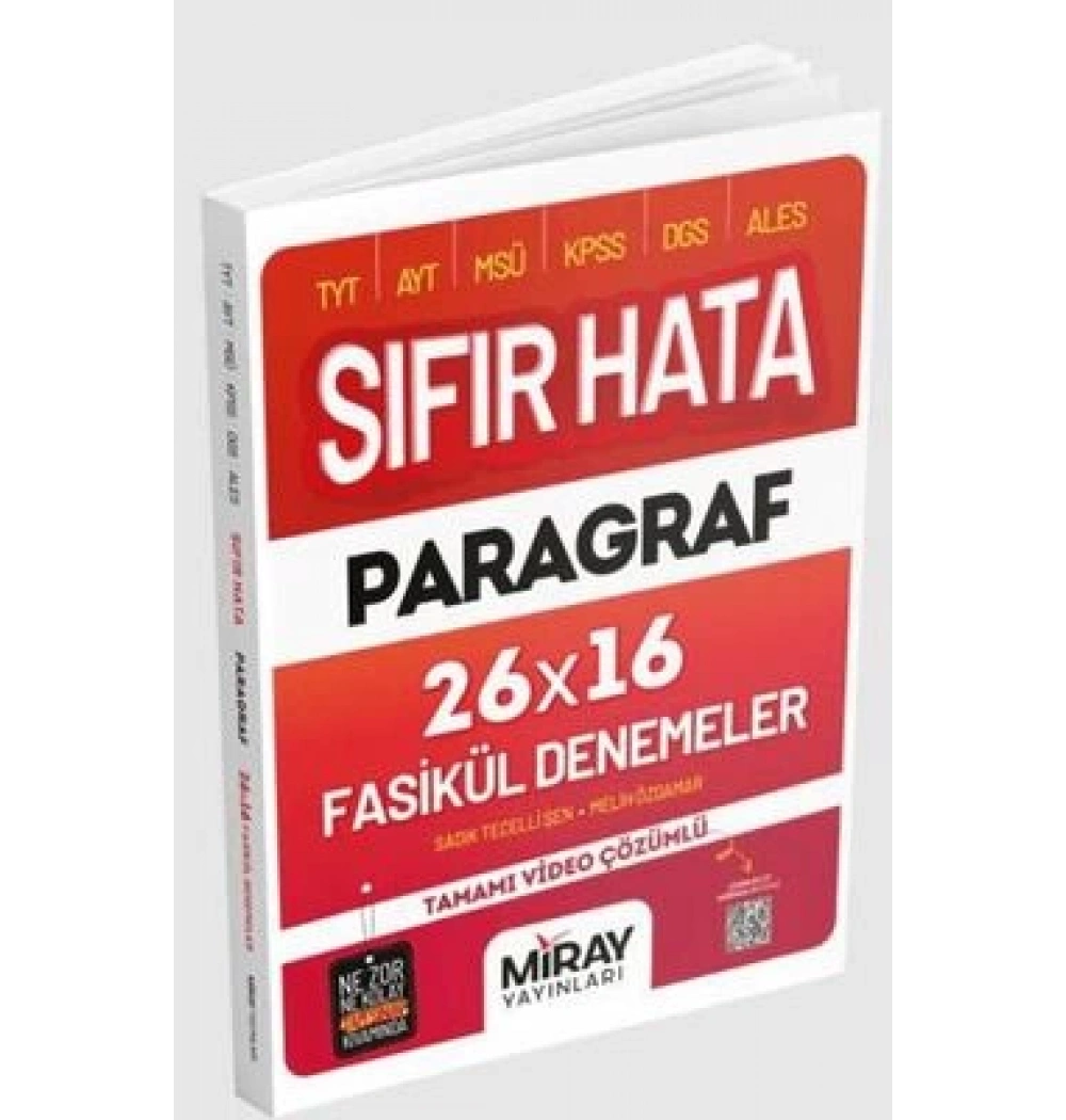 Sıfır Hata Paragraf 26X16 Fasikül Denemeler Miray Yayın