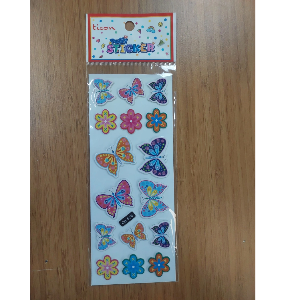Ticon Sticker Tps-00721 Puffy Sticker Kelebek 427168