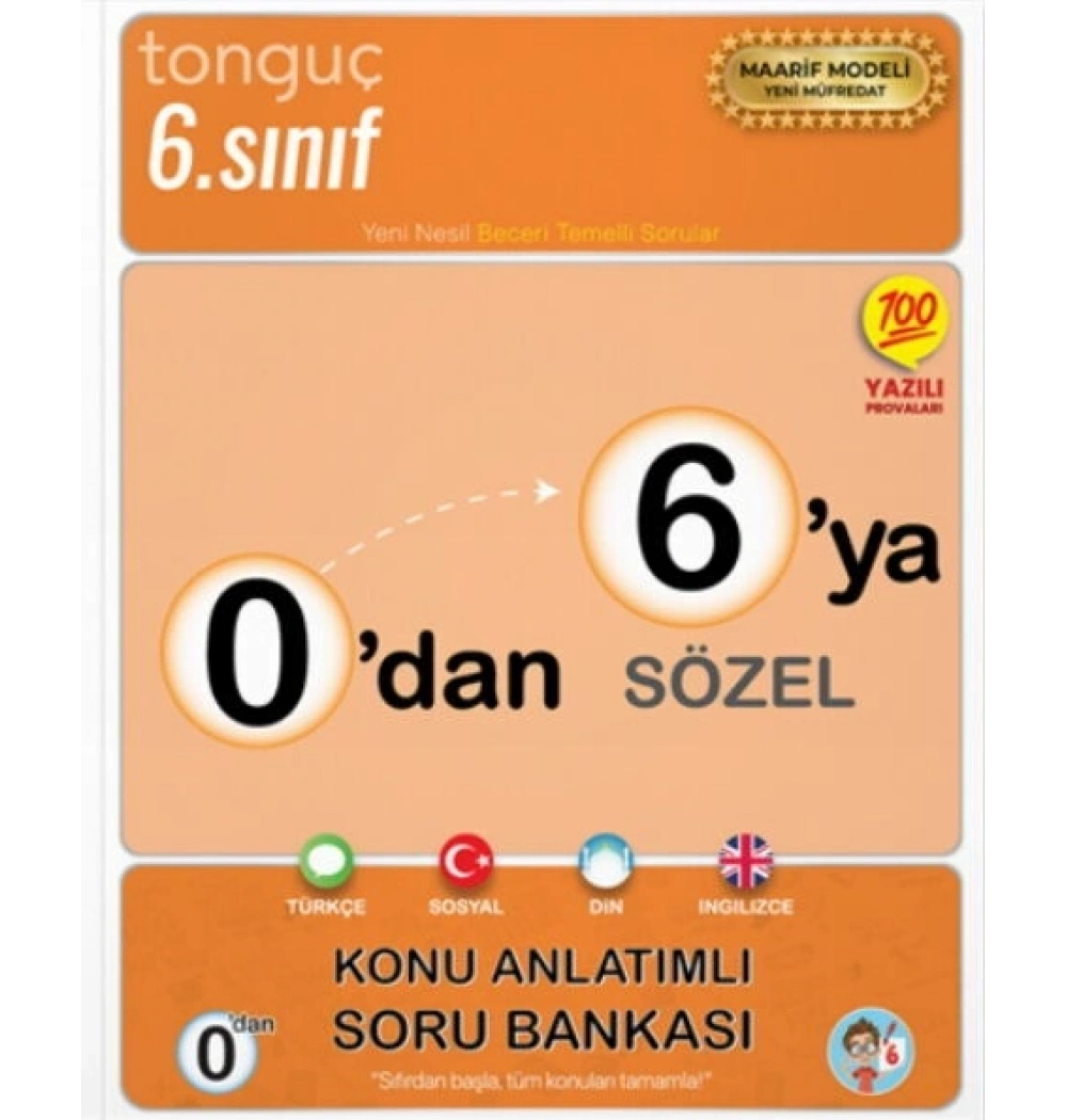 Tonguç 0 dan 6 ya Sözel Konu Anlatımlı Soru Bankası Maarif Modeli