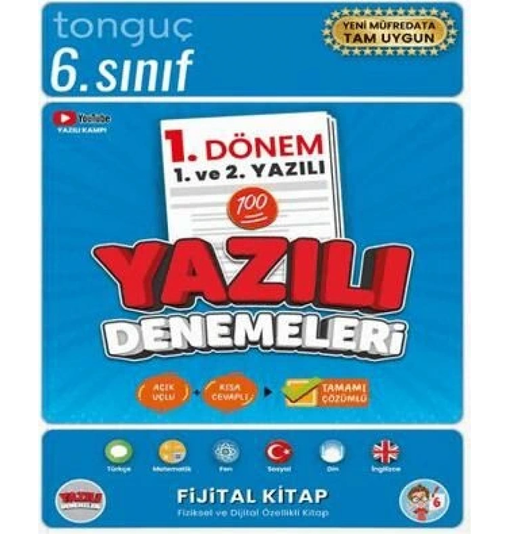 TONGUÇ 6.SINIF TÜM DERSLER 1.DÖNEM 1 VE 2.YAZILI DENEMELERİ