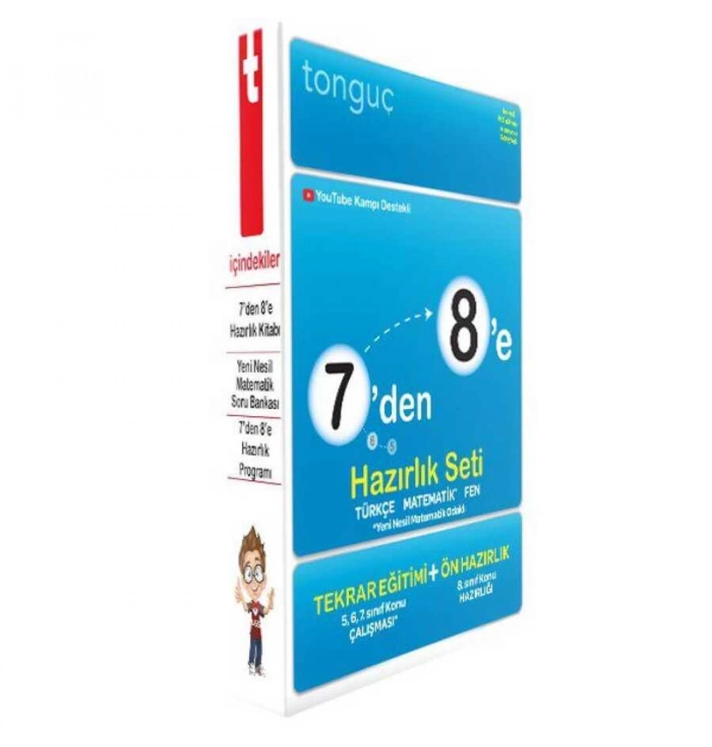Tonguç 7 Den 8 E Türkçe Matematik Fen Hazırlık Seti