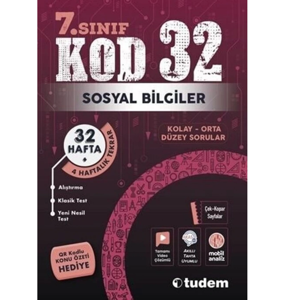 TUDEM 7.SINIF SOSYAL BİLGİLER KOD 32 SORU BANKASI