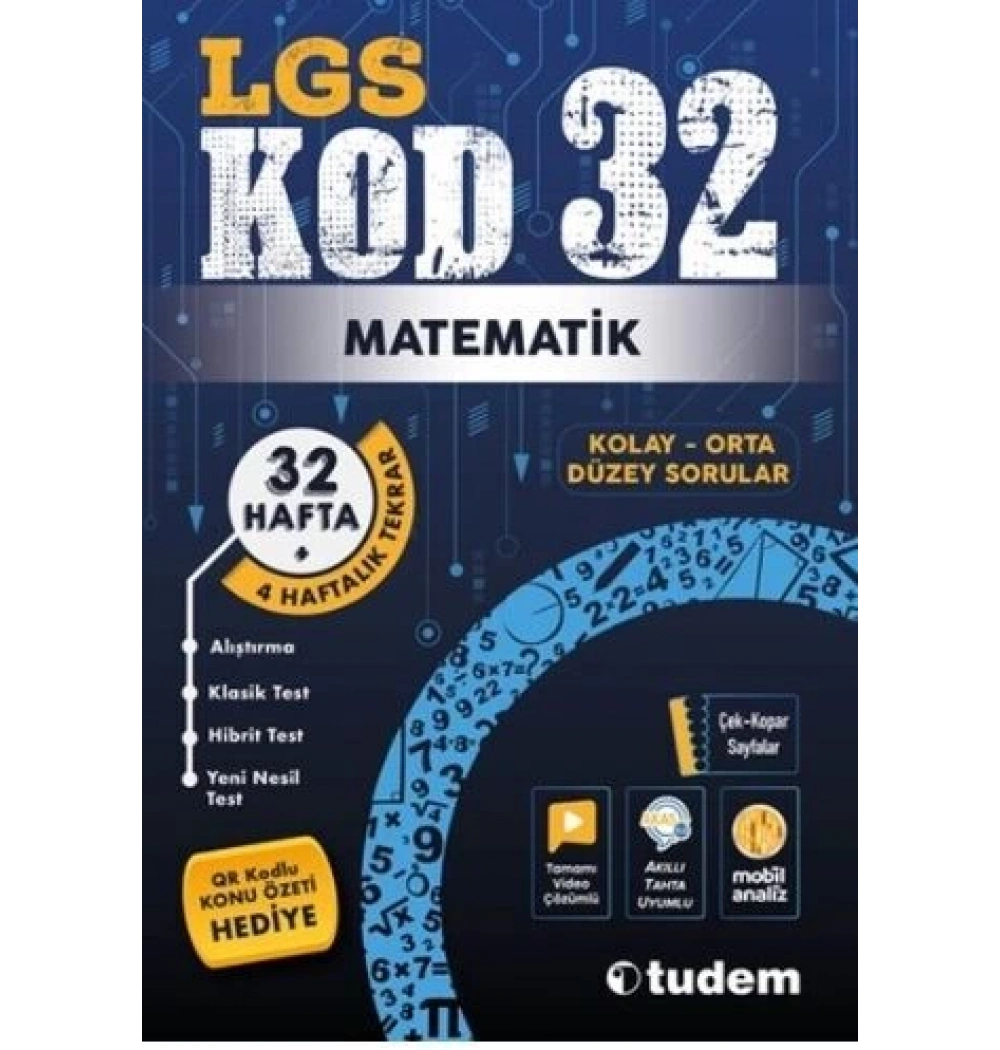 TUDEM LGS MATEMATİK KOD 32 KOLAY ORTA DÜZEY SORULAR