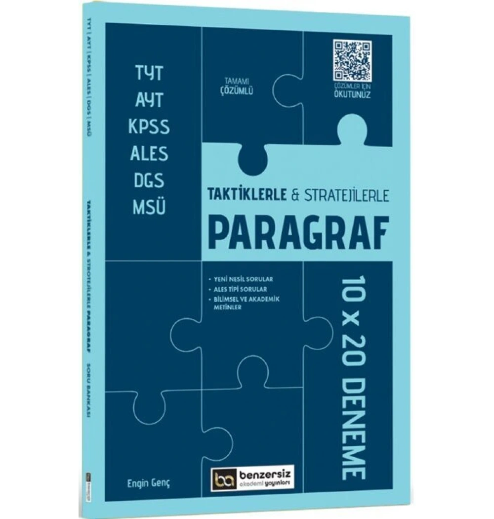 TYT AYT KPSS ALES DGS TAKTİKLERLE STRATEJİLERLE PARAGRAF 10X20 DENEME
