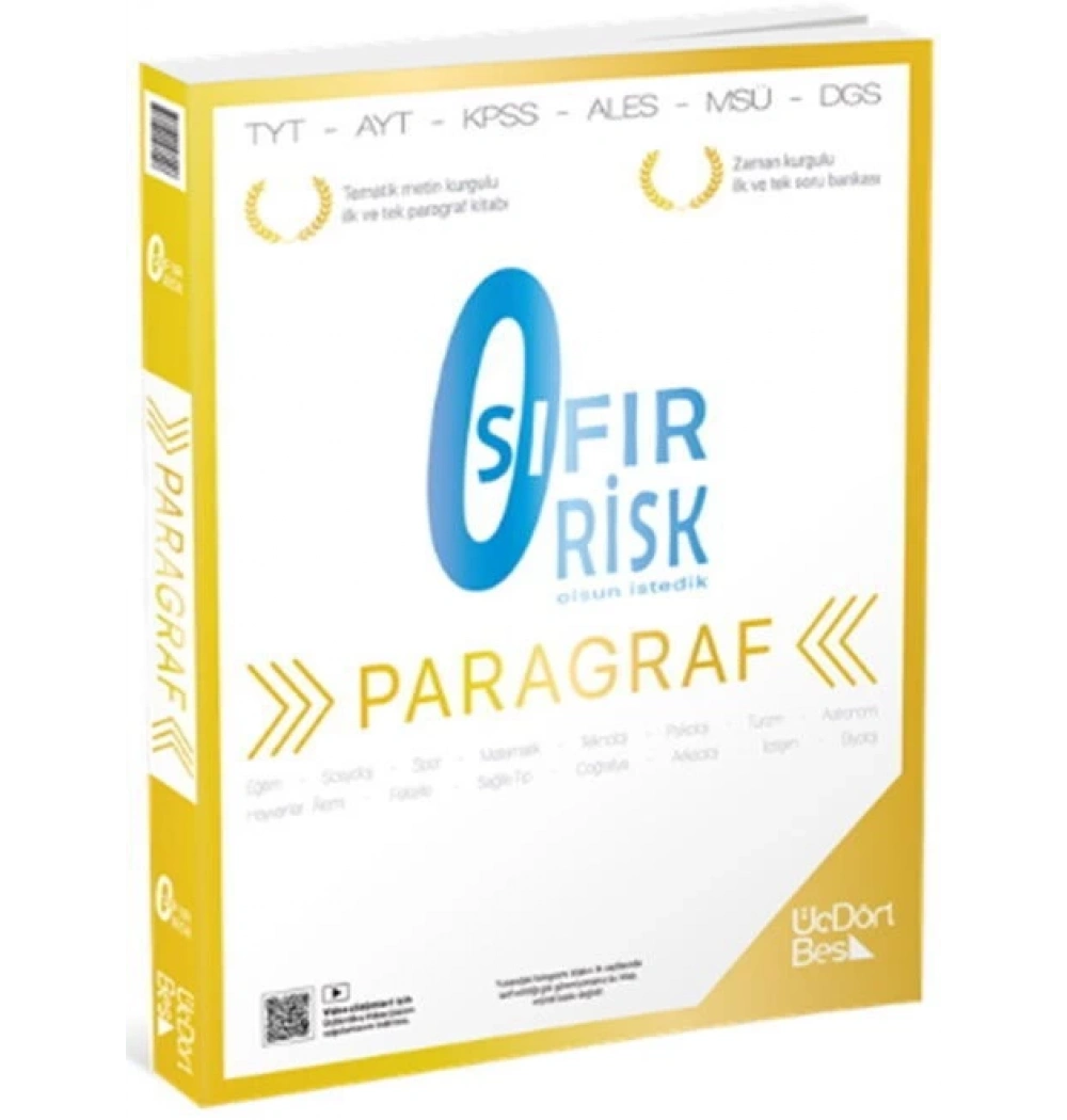 Tyt Ayt Kpss Ales Msü Dgs Paragraf sıfır 0 Risk ÜçDörtBeş
