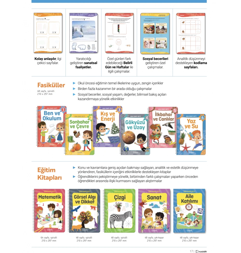 Uçanbalık Ana Sınıfı Seti 17 Parça Kutulu