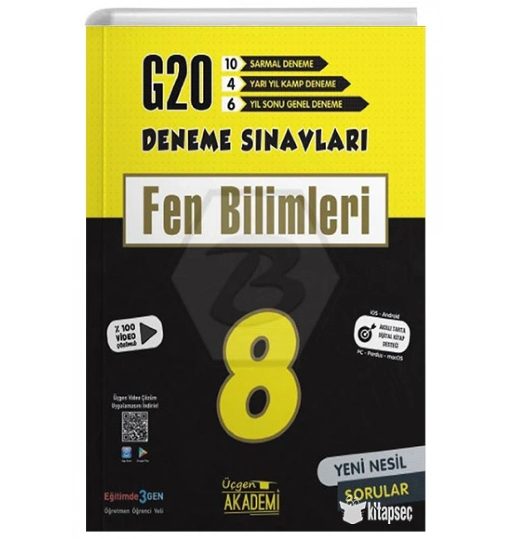 Üçgen 8.Sınıf Fen Bilimleri 20 Deneme Sınavı