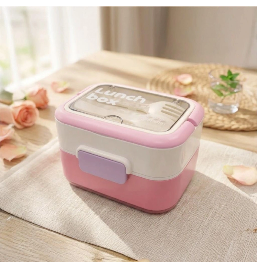 Vagon Life 540 ml İki Katlı Paslanmaz Çelik Beslenme Kutusu Vgn-6750 Pembe