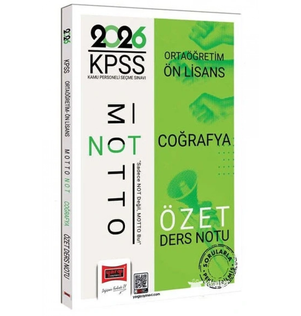 YARGI 2026 KPSS ORTAÖĞRETİM ÖNLİSANS COĞRAFYA ÖZET DERS NOTU