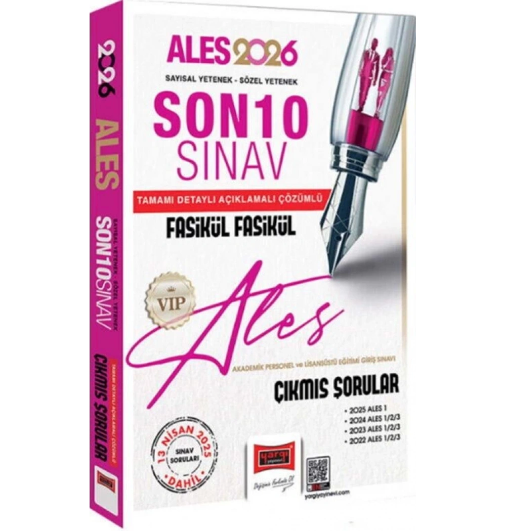 Yargı Ales 2026 Son 10 Sınav Çıkmış Sorular