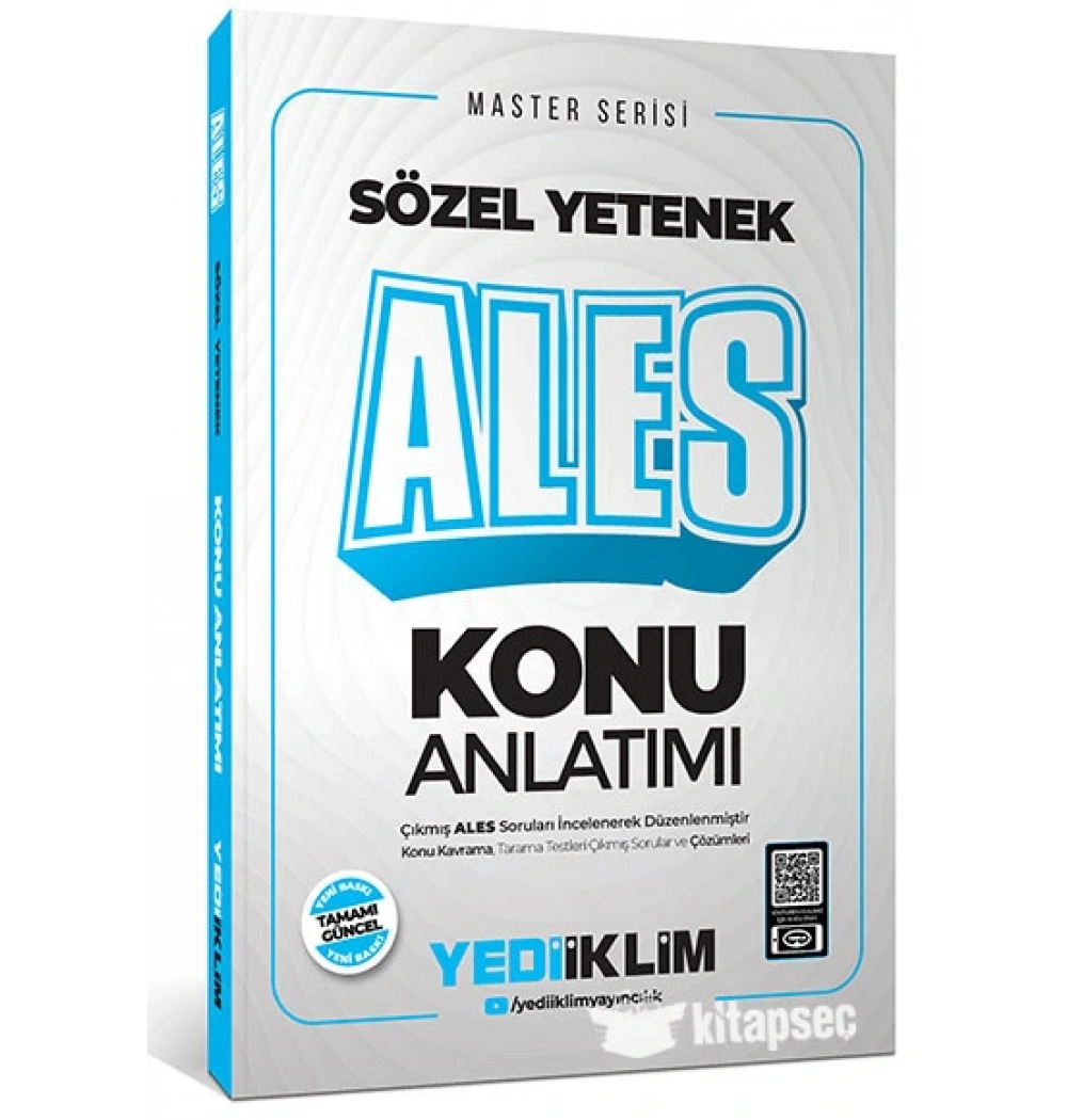 YEDİİKLİM ALES MASTER SÖZEL YETENEK KONU ANLATIM