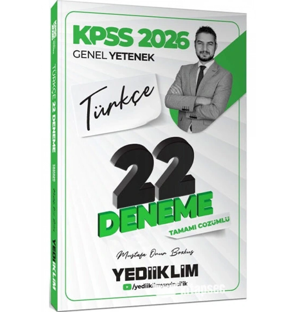 YEDİİKLİM KPSS GY TÜRKÇE 22 DENEME
