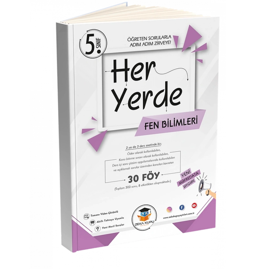 Zekaküpü 5.Sınıf Heryede Fen Bilimleri 30 Föy Öğreten Sorularla Adım Adım Zirveye