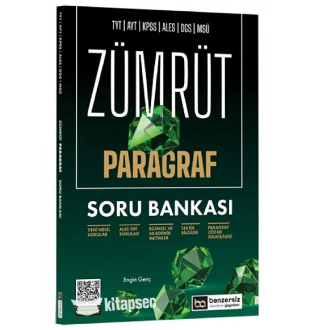 ZÜMRÜT TYT YAT KPSS ALES PARAGRAF SORU BANKASI ENGİN GENÇ