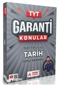 *KAMPANYA*TYT GARANTİ KONULAR ÖZET BİLGİLİ TARİH SORU BANKASI PARAF YAYIN